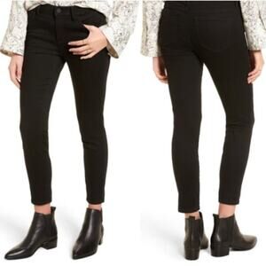 Treasure & Bond Women's Mid Rise Skinny Crop Jean Black Size 29